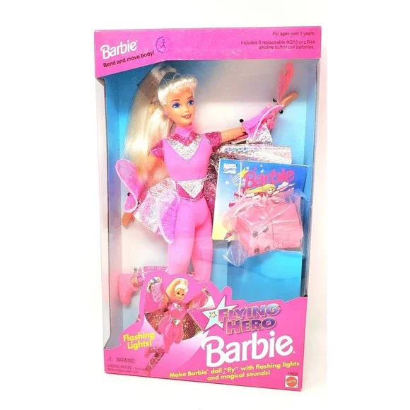 Barbie 1995 Flying Hero Made in China x Barbie 1995 Flying Hero Made in China x